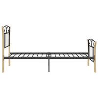 Bedframe metaal zwart 90x200 cm - thumbnail