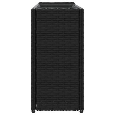 VidaXL Plantenbakken met 2 potten 2 st 90x20x40 cm poly rattan zwart VidaXL Plantenbakken met 2 potten 2 st 90x20x40 cm poly rattan zwart