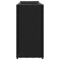 VidaXL Plantenbakken met 2 potten 2 st 90x20x40 cm poly rattan zwart - thumbnail