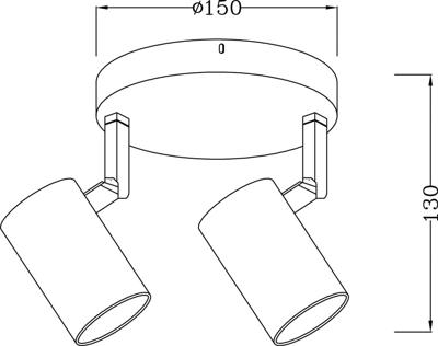 ETH Dubbele opbouwspotThe Common zwart - 05-SP2337-30