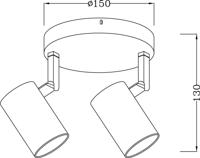 ETH Dubbele opbouwspotThe Common zwart - 05-SP2337-30 - thumbnail
