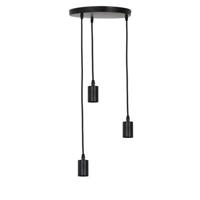 Light & Living Hanglamp 'Brandon' 3-Lamps, kleur Zwart - thumbnail