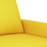 4-delige Loungeset met kussens stof lichtgeel - thumbnail