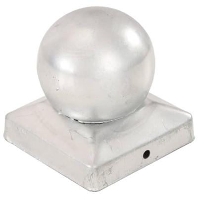 VidaXL Paalkappen 6 st bol 91x91 mm gegalvaniseerd metaal