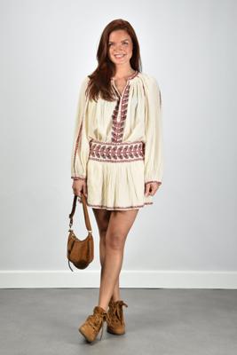 Marant Etoile rok Picadilia JU0160FB-D1J16E beige/red