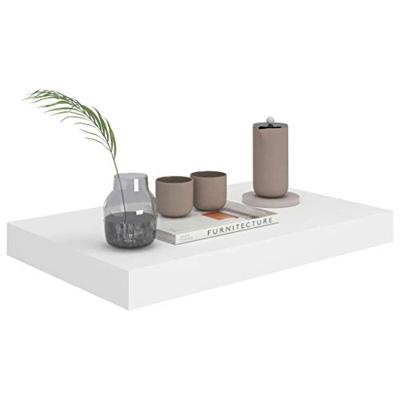 Wandschappen zwevend 4 st 40x23x3,8 cm MDF wit - thumbnail
