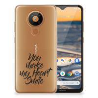 Nokia 5.3 | Siliconen hoesje | met naam Heart Smile - thumbnail