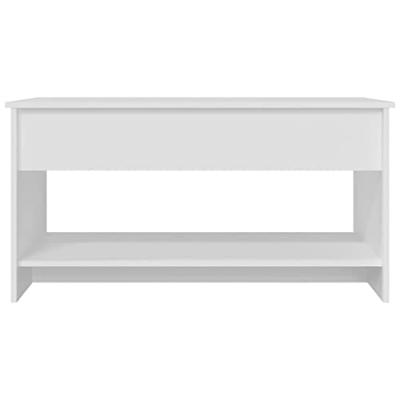 Salontafel 102x50x52,5 cm bewerkt hout wit