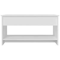 Salontafel 102x50x52,5 cm bewerkt hout wit - thumbnail