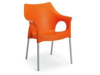 Stapelbare tuinstoel VEGGIE oranje - thumbnail