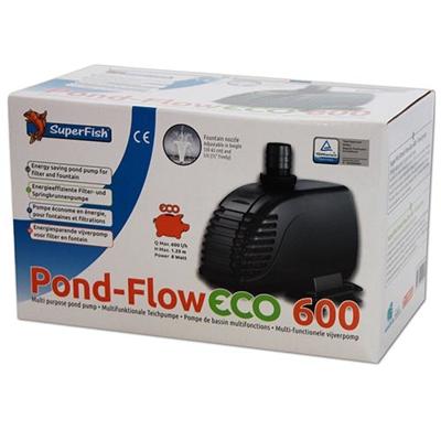 Superfish Pond Flow Eco 600 Vijverpomp - 650L/u, Energiezuinig 8W, Opvoerhoogte 1,2m, 10m Kabel
