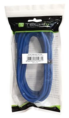 Techly ICOC-MUSB3-A-005 USB A-kabel Micro-USB B 3.2 Gen 1 (3.1 Gen 1) 5000 Mbps 0,5 m Blauw