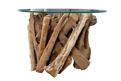 Salontafel NATURE LOUNGE 50cm onderstel teakhout zonder glasplaat - 39832