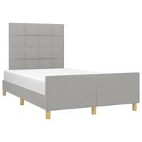 Bedframe zonder matras stof lichtgrijs 140x200 cm - thumbnail