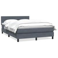 Boxspring met matras fluweel donkergrijs 160x220 cm - thumbnail