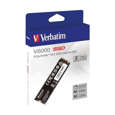 Verbatim Vi5000 2 TB NVMe/PCIe M.2 SSD 2280 harde schijf M.2 NVMe PCIe 4.0 x4 Retail 31827