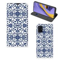 Samsung Galaxy A51 Smart Cover Flower Blue - thumbnail