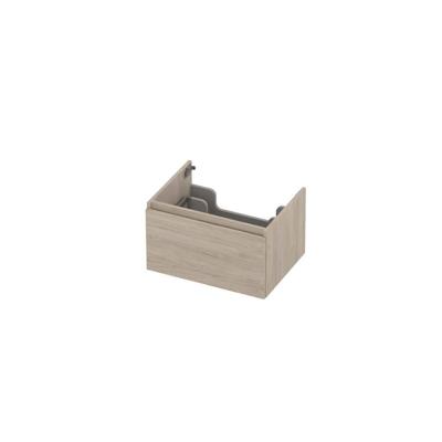 INK - Onderkast 1 Lade Greeploos met Houten Keerlijst - 600x450x350 Mm - Ivoor Eiken