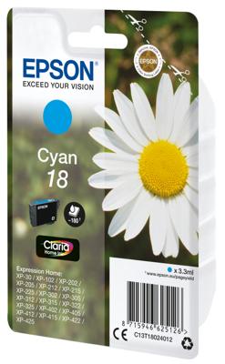 Epson Inktcartridge 18 Origineel Cyaan C 13 T 18024012