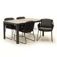 Tuinset Accor antra met Castilla Negro 160cm tafel | 4 Seasons Outdoor - thumbnail