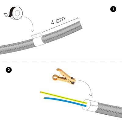 strijkijzersnoer antraciet 3 meter strijkijzersnoer antraciet 3 meter