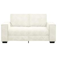 Tweezitsbank 120 cm fluweel crmekleurig - thumbnail