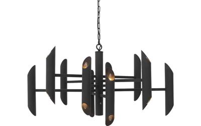 Goossens Excellent Hanglamp Liando, Hanglamp ovaal met 20 lichtpunten + led onderspot