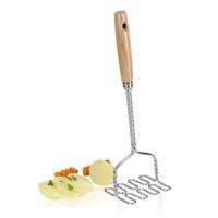 Aardappelstamper Metaltex Houten handvatten (10 x 9,2 x 32,2 cm) - thumbnail
