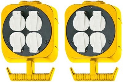 Brennenstuhl 1151760 power uitbreiding 5 m 2 AC-uitgang(en) Zwart, Wit, Geel