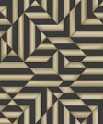 Dutch Wallcoverings Behang Galactik Ruit/Streep Bruin/Goud L858-09 - thumbnail