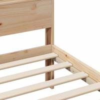 Bedframe met hoofdeinde Bruin 140 x 200 cm Massief grenenhout - thumbnail