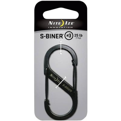 NITE Ize NI-SB3-03-01 Karabijn S-Biner Gr. 3 67 mm x 29 mm 1 stuk(s) NITE Ize NI-SB3-03-01 Karabijn S-Biner Gr. 3 67 mm x 29 mm 1 stuk(s)