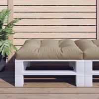 VidaXL Palletkussen 80x80x12 cm stof taupe - thumbnail