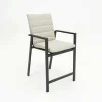 Genua Barchair met kussen antraciet - thumbnail