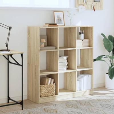 Boekenkast 102x32x108 cm bewerkt hout sonoma eikenkleurig