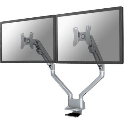 Neomounts FPMA-D750DSILVER Monitor-tafelbeugel 2-voudig 25,4 cm (10) - 81,3 cm (32) Grijs Zwenkbaar, Roteerbaar, Kantelbaar