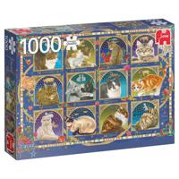 Jumbo puzzel horoscoop - katten 1000pcs - thumbnail