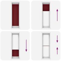 Pliss rolgordijn 60x200 cm stofbreedte 59,4 cm bordeauxrood - thumbnail