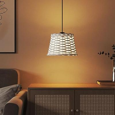 VidaXL Plafondlampenkap ø20x15 cm wicker wit