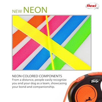 FLEXI ROLLIJN NEW NEON TAPE ZWART / NEON ORANJE M 5 MTR TOT 25 KG - thumbnail