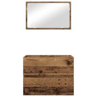 Badkamermeubelset 2 pcs Oud Hout 57 x 37 x 45 cm Bewerkt hout - thumbnail