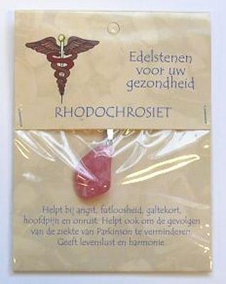 Hanger gezondheidssteen rhodochrosiet Hanger gezondheidssteen rhodochrosiet