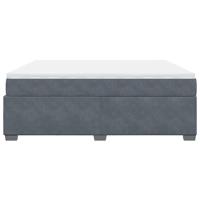 Boxspring met matras fluweel donkergrijs 180x200 cm - thumbnail