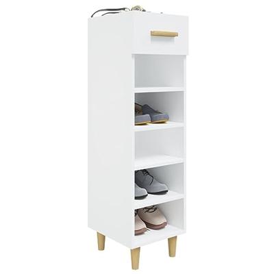 VidaXL Schoenenkast 30x35x105 cm bewerkt hout hoogglans wit