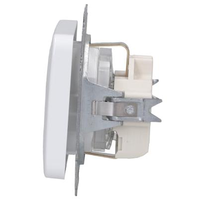 Wandcontactdoos 1-voudig met randaarde inbouw studiowit