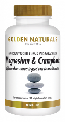 Golden Naturals Magnesium & crampbark 60 Tabletten