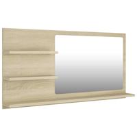 VidaXL Badkamerspiegel 90x10,5x45 cm bewerkt hout sonoma eikenkleurig - thumbnail