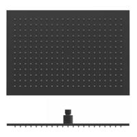 Hoofddouche Tres Plafonduitloop 45x31.5 cm Mat Zwart Tres - thumbnail