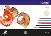 Kangaro tekenblok A3 200 gram 20 vel wit gekorreld - thumbnail