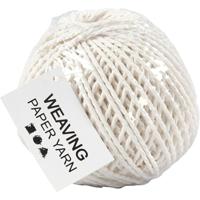 Creativ Company Papier garen, dikte 2,5-3 mm, wit, 150 gr, 40 m/ 1 bol - thumbnail